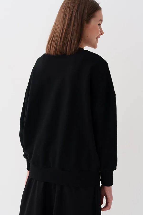 Толстовка трикотажная для девочек PLAYTODAY, черный - фото 2