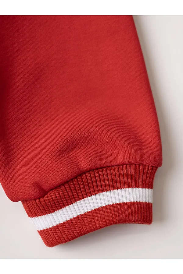 Комплект трикотажный для девочек: толстовка, брюки PLAYTODAY, белый,черный,красный - фото 2