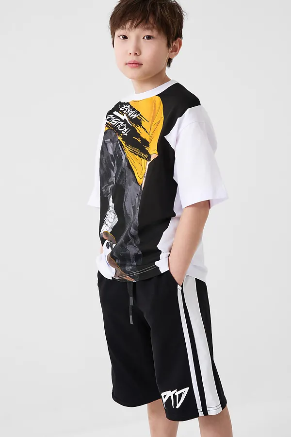 Фуфайка трикотажная для мальчиков (футболка) PLAYTODAY, белый - фото 2