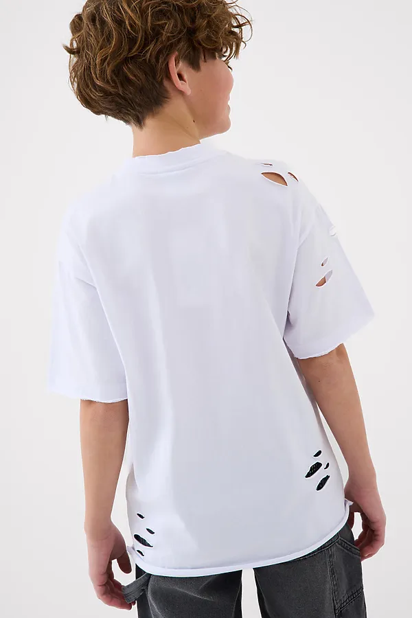 Фуфайка трикотажная для мальчиков (футболка) PLAYTODAY, белый - фото 2