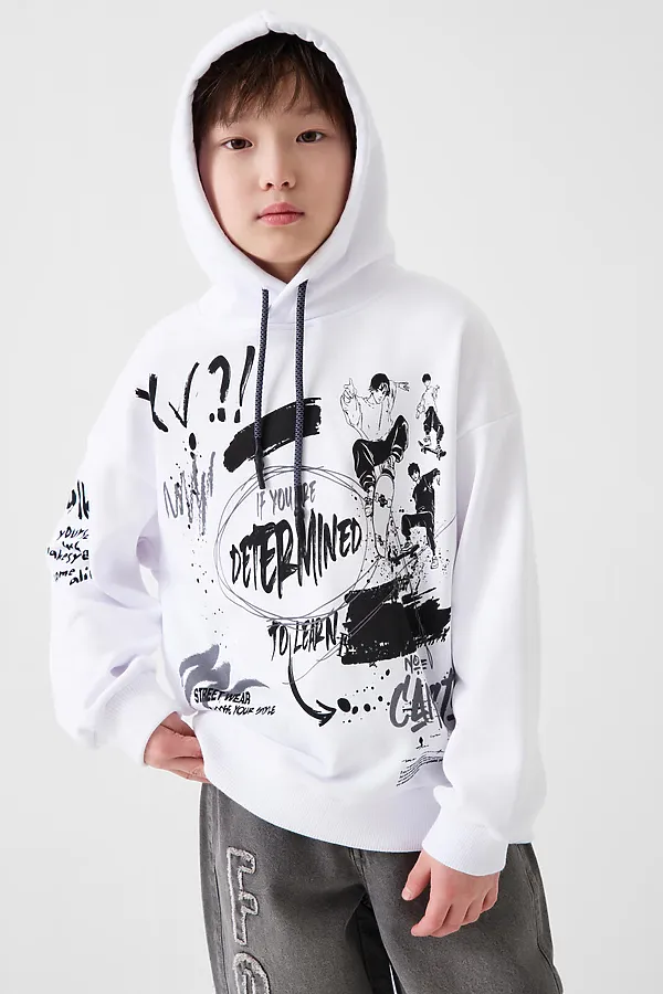 Толстовка трикотажная для мальчиков PLAYTODAY, белый - фото 2