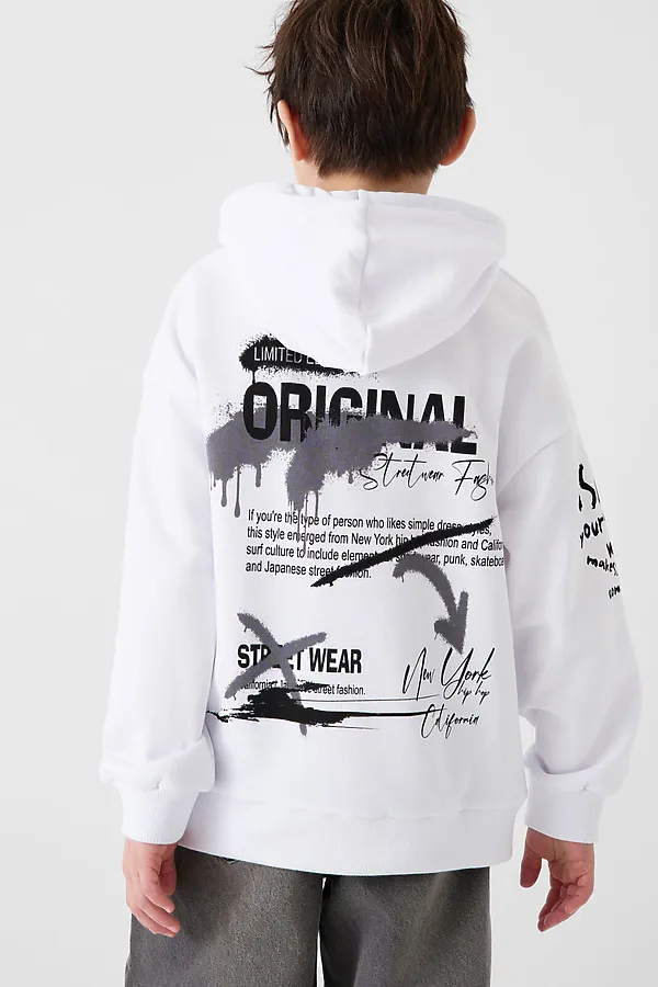 Толстовка трикотажная для мальчиков PLAYTODAY, белый - фото 2