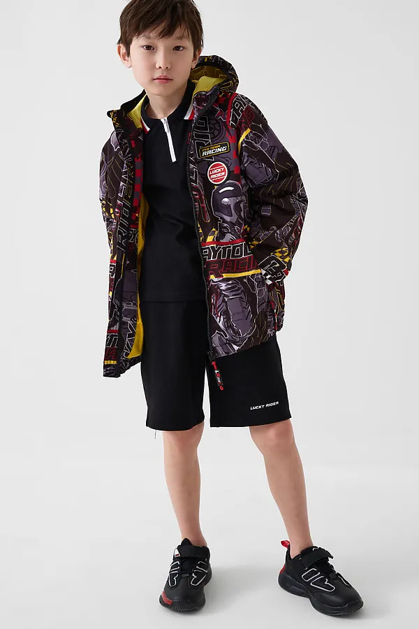 Куртка текстильная с полиуретановым покрытием для мальчиков (ветровка) PLAYTODAY, разноцветный - фото 2