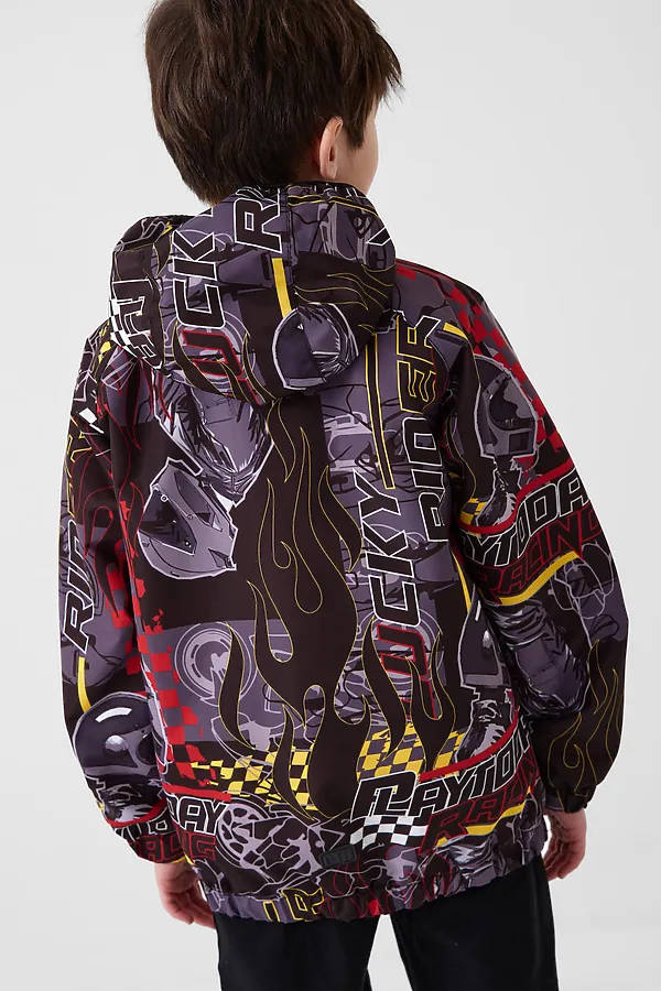 Куртка текстильная с полиуретановым покрытием для мальчиков (ветровка) PLAYTODAY, разноцветный - фото 2