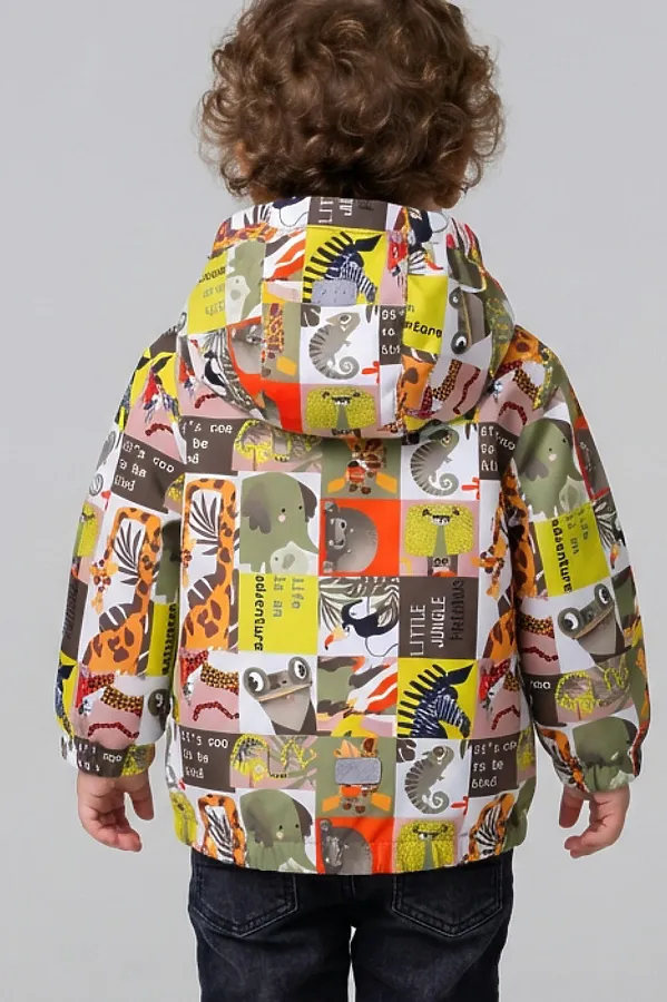 Куртка детская текстильная с полиуретановым покрытием для мальчиков (ветровка) PLAYTODAY, разноцветный - фото 2