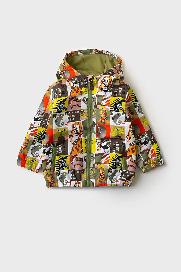 Куртка детская текстильная с полиуретановым покрытием для мальчиков (ветровка) PLAYTODAY, разноцветный - фото 2