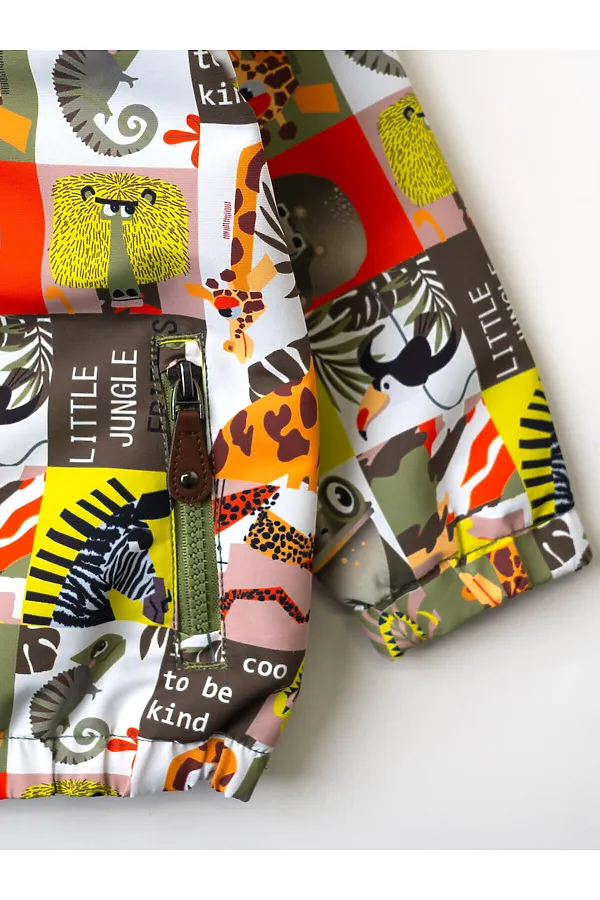 Куртка детская текстильная с полиуретановым покрытием для мальчиков (ветровка) PLAYTODAY, разноцветный - фото 2