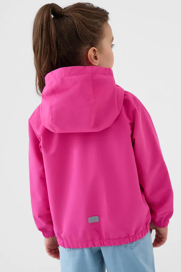 Куртка текстильная с полиуретановым покрытием для девочек (ветровка) PLAYTODAY, розовый - фото 2