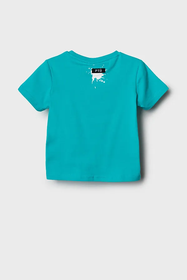 Фуфайка трикотажная для девочек (футболка) PLAYTODAY, бирюзовый - фото 2