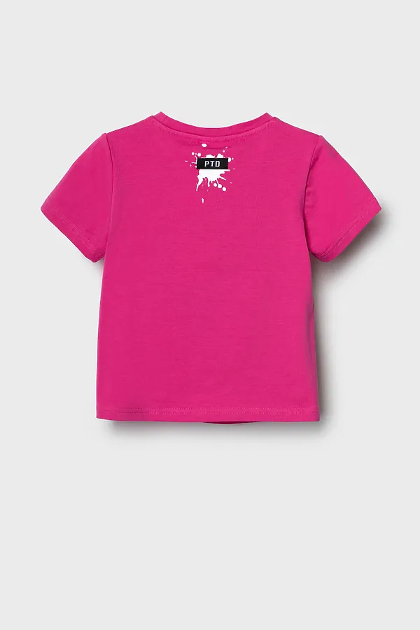Фуфайка трикотажная для девочек (футболка) PLAYTODAY, розовый - фото 2