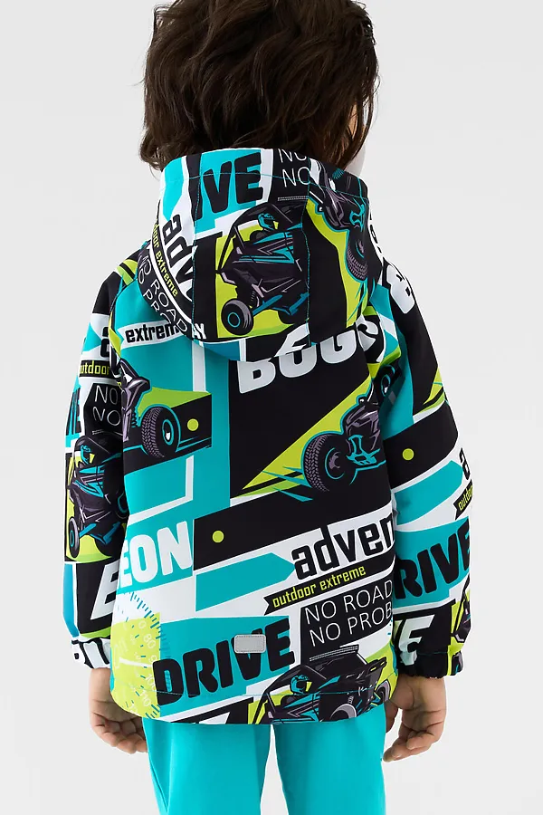 Куртка текстильная с полиуретановым покрытием для мальчиков (ветровка) PLAYTODAY, разноцветный - фото 2