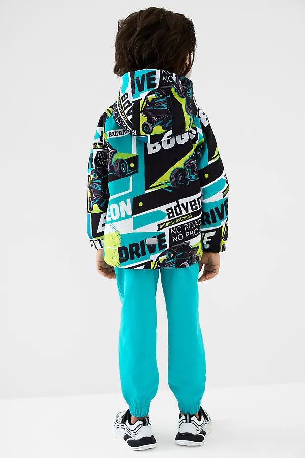 Куртка текстильная с полиуретановым покрытием для мальчиков (ветровка) PLAYTODAY, разноцветный - фото 2