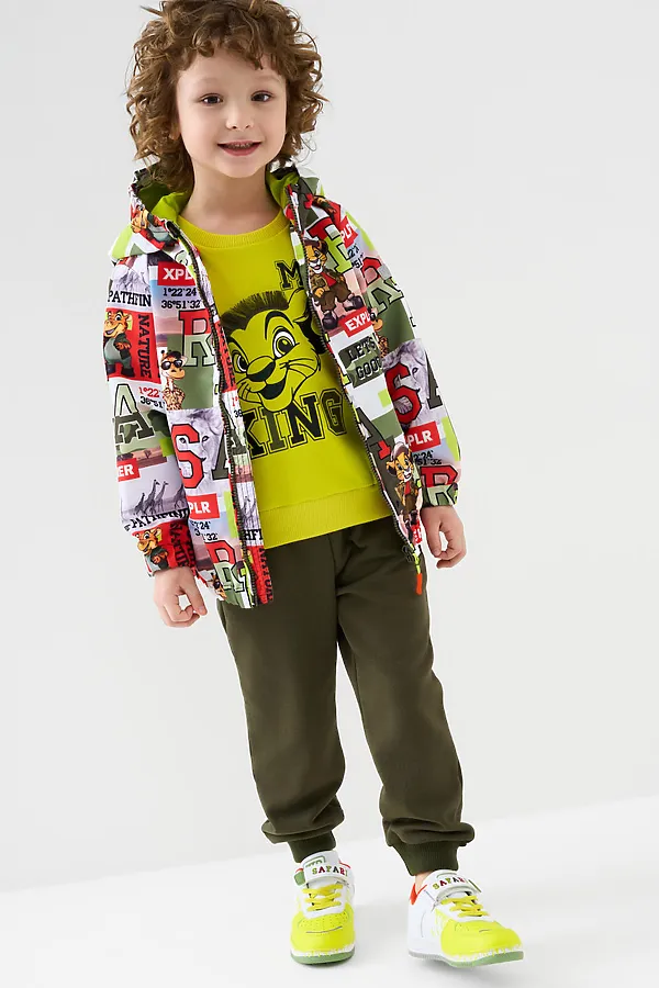 Куртка текстильная с полиуретановым покрытием для мальчиков (ветровка) PLAYTODAY, разноцветный - фото 2