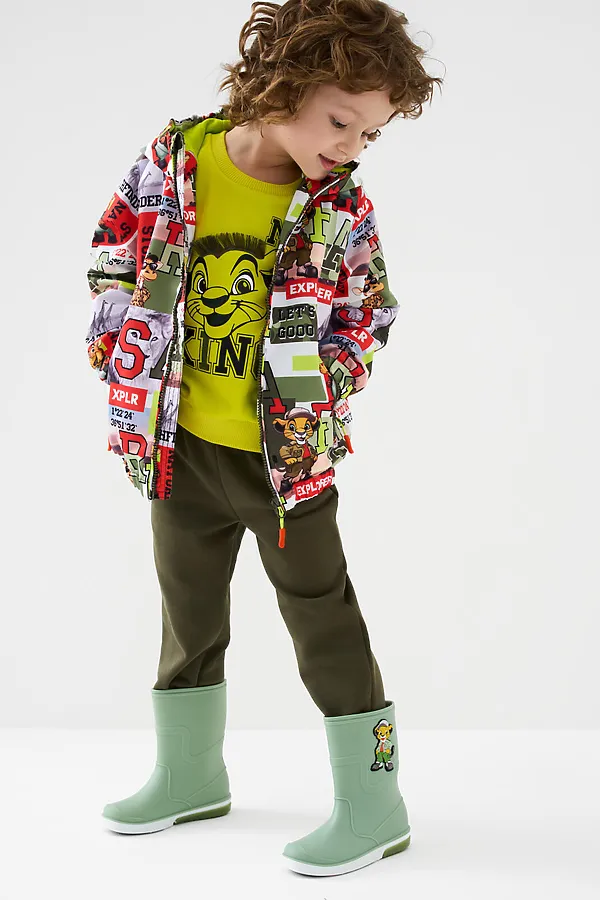 Куртка текстильная с полиуретановым покрытием для мальчиков (ветровка) PLAYTODAY, разноцветный - фото 2