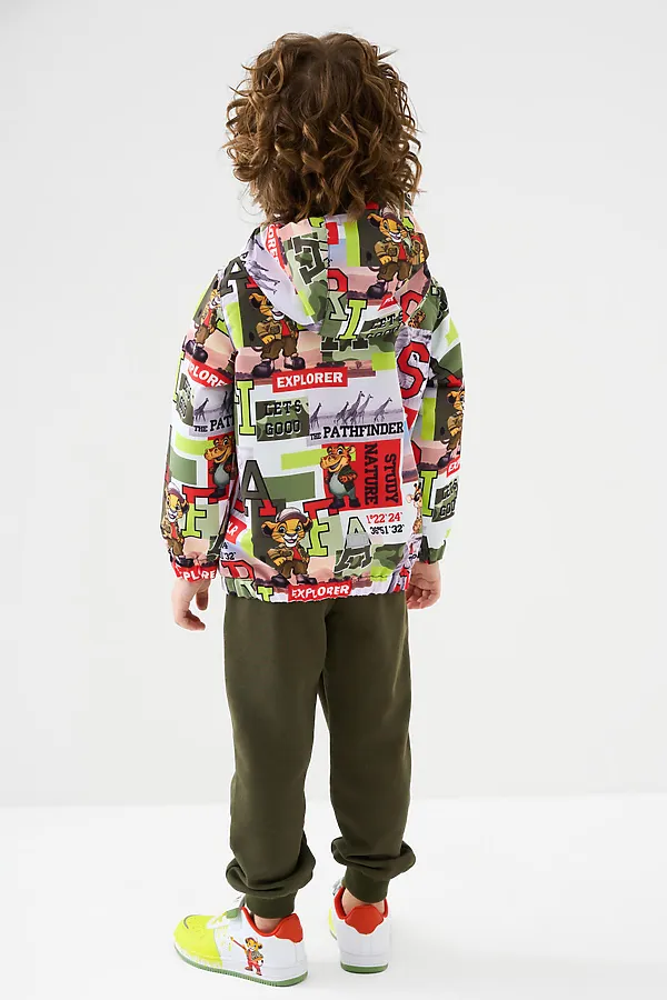 Куртка текстильная с полиуретановым покрытием для мальчиков (ветровка) PLAYTODAY, разноцветный - фото 2