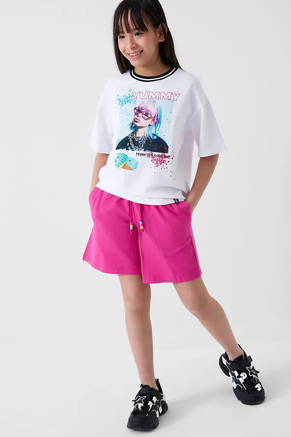 Фуфайка трикотажная для девочек (футболка) PLAYTODAY, белый - фото 2