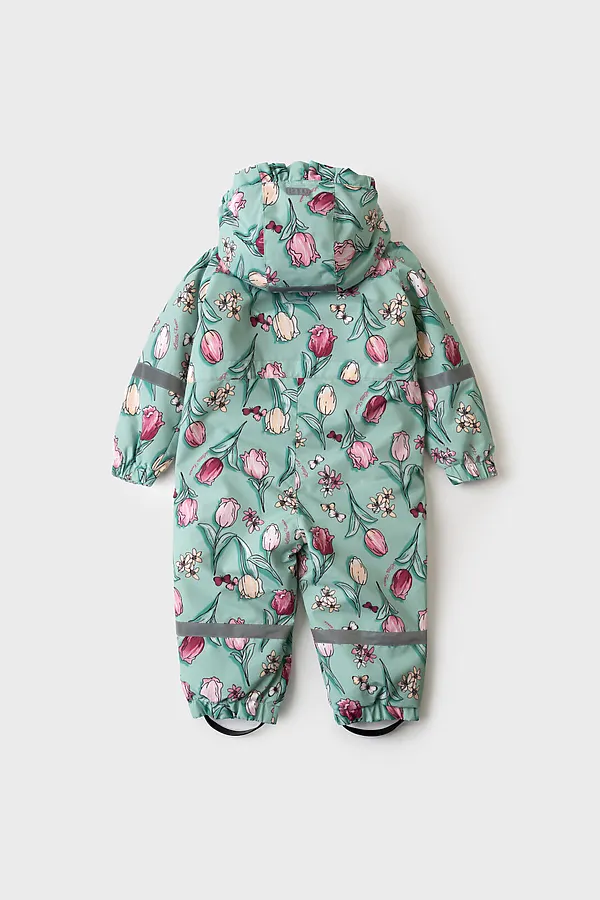 Комбинезон детский текстильный с полиуретановым покрытием для девочек PLAYTODAY, разноцветный - фото 2