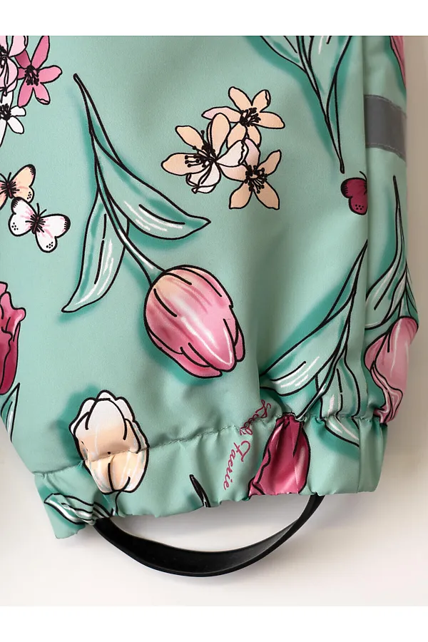 Комбинезон детский текстильный с полиуретановым покрытием для девочек PLAYTODAY, разноцветный - фото 2