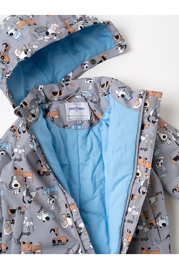 Комбинезон детский текстильный с полиуретановым покрытием для мальчиков PLAYTODAY, разноцветный - фото 2