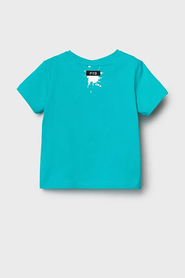 Фуфайка трикотажная для девочек (футболка) PLAYTODAY, бирюзовый - фото 2