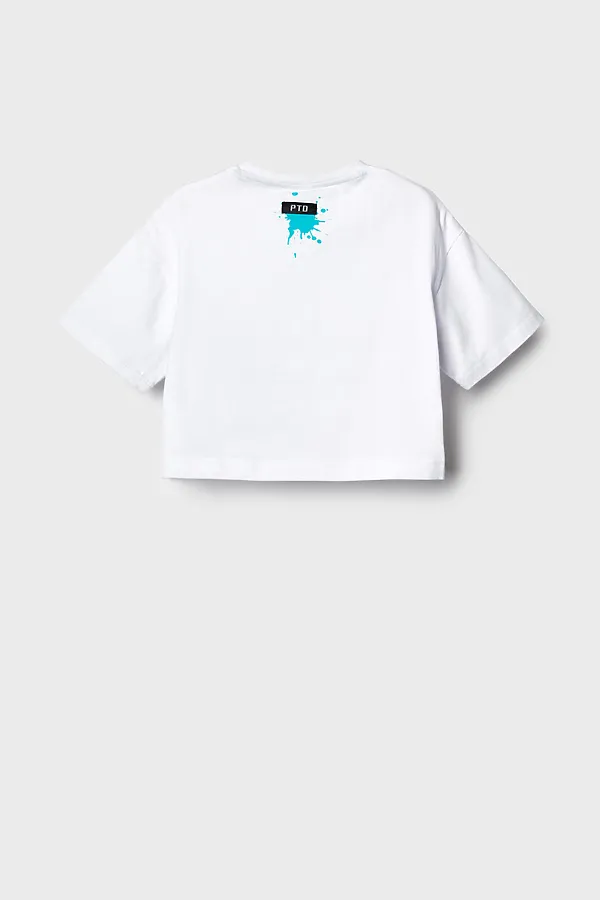 Фуфайка трикотажная для девочек (футболка) PLAYTODAY, белый - фото 2
