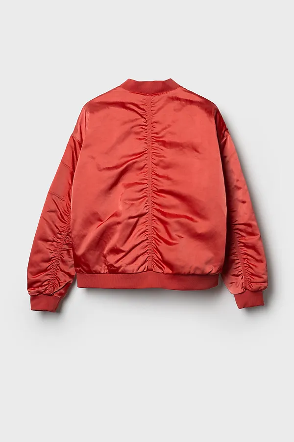 Куртка текстильная для женщин (бомбер) PLAYTODAY, красный - фото 2