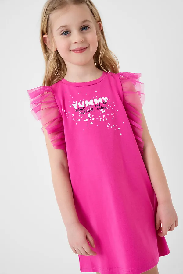 Платье трикотажное для девочек PLAYTODAY, розовый - фото 2