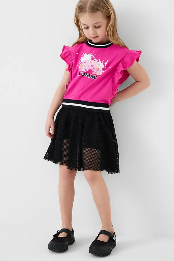 Джемпер трикотажный для девочек (футболка) PLAYTODAY, розовый - фото 2
