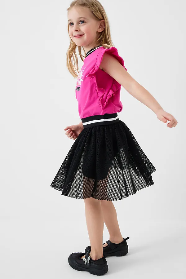 Джемпер трикотажный для девочек (футболка) PLAYTODAY, розовый - фото 2