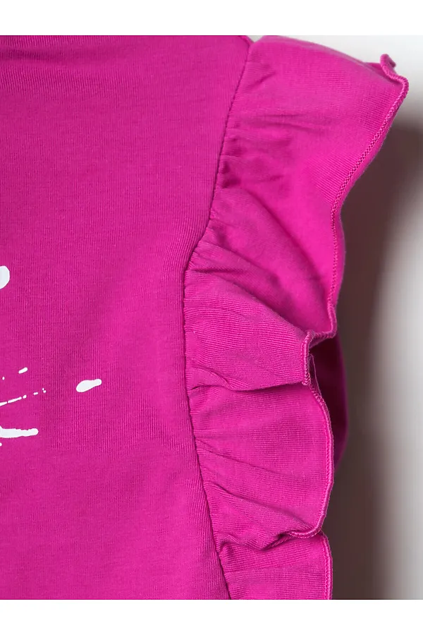 Джемпер трикотажный для девочек (футболка) PLAYTODAY, розовый - фото 2