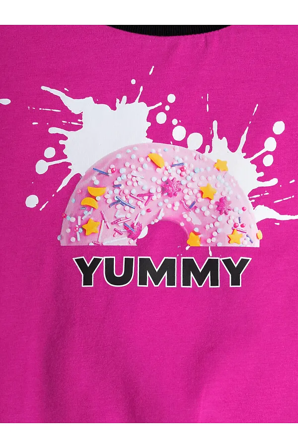 Джемпер трикотажный для девочек (футболка) PLAYTODAY, розовый - фото 2