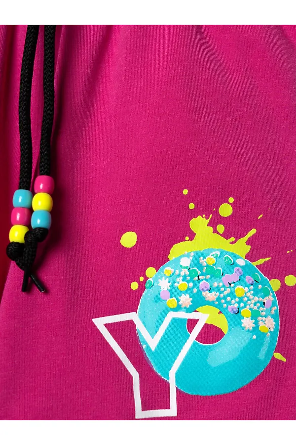 Шорты трикотажные для девочек, 2 шт в комплекте PLAYTODAY, черный,розовый - фото 2