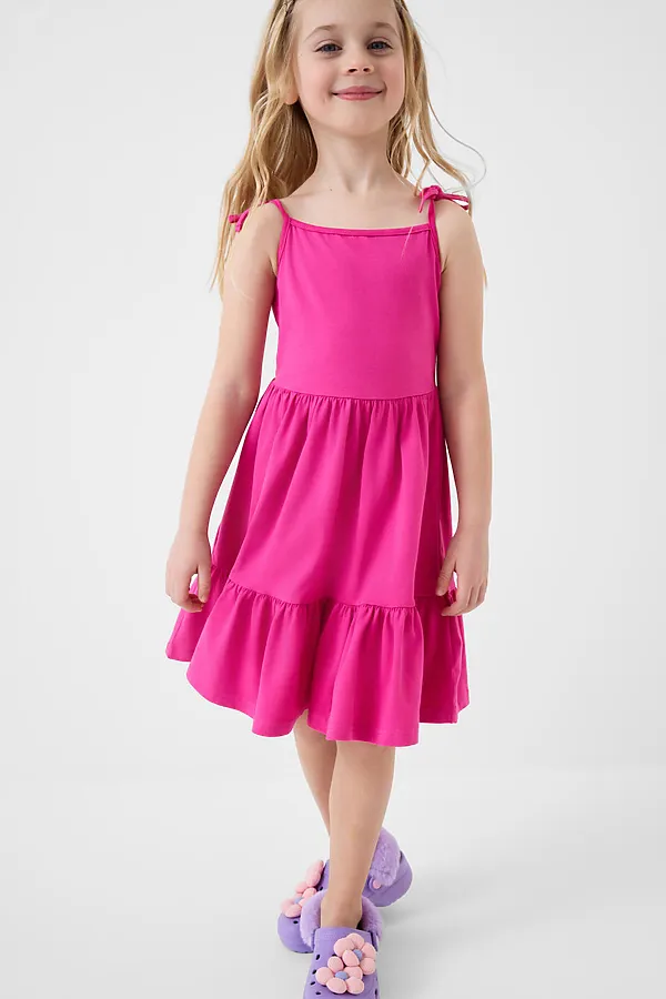 Сарафан трикотажный для девочек PLAYTODAY, розовый - фото 2