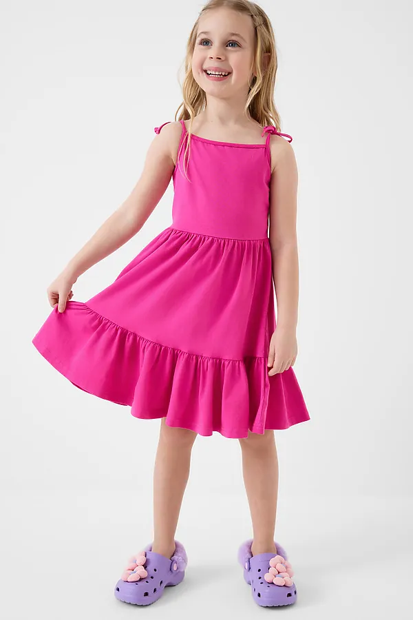 Сарафан трикотажный для девочек PLAYTODAY, розовый - фото 2