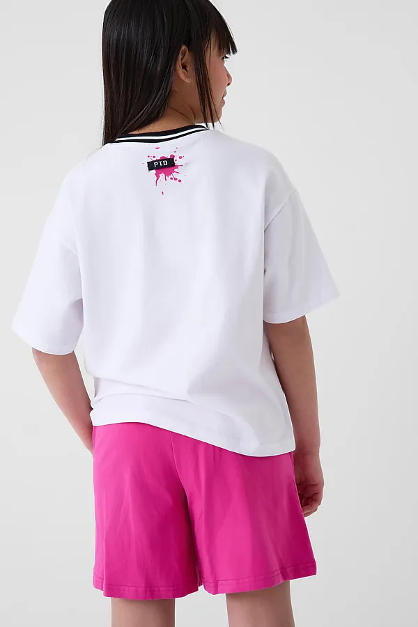 Шорты трикотажные для девочек, 2 шт в комплекте PLAYTODAY, черный,розовый - фото 2