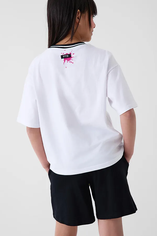 Шорты трикотажные для девочек, 2 шт в комплекте PLAYTODAY, черный,розовый - фото 2