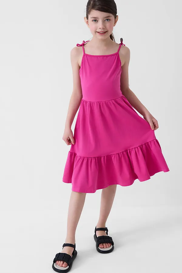 Сарафан трикотажный для девочек PLAYTODAY, розовый - фото 2