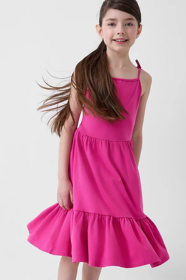 Сарафан трикотажный для девочек PLAYTODAY, розовый - фото 2