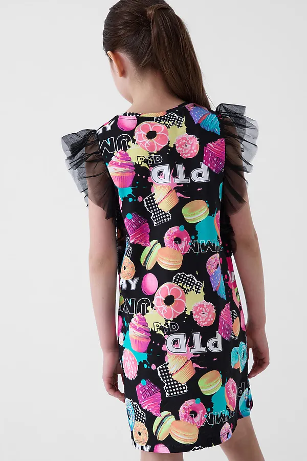 Платье трикотажное для девочек PLAYTODAY, разноцветный - фото 2