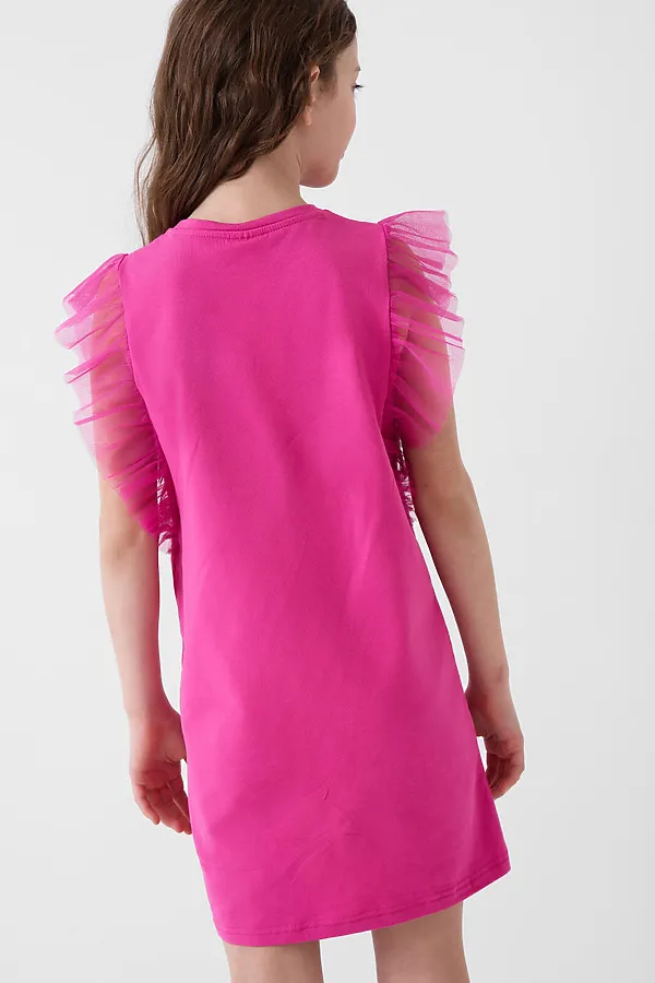 Платье трикотажное для девочек PLAYTODAY, розовый - фото 2