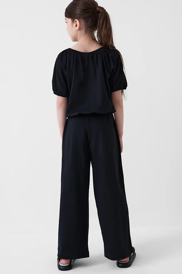 Комплект трикотажный для девочек: джемпер (футболка), брюки PLAYTODAY, черный - фото 2