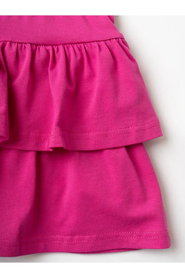 Комплект трикотажный для девочек: джемпер (футболка), юбка-шорты PLAYTODAY, розовый - фото 2