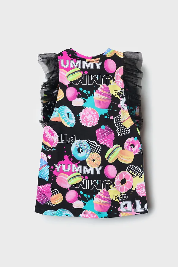 Платье трикотажное для девочек PLAYTODAY, разноцветный - фото 2