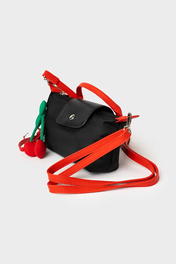 Сумка с брелоком для девочек PLAYTODAY, черный,красный - фото 2