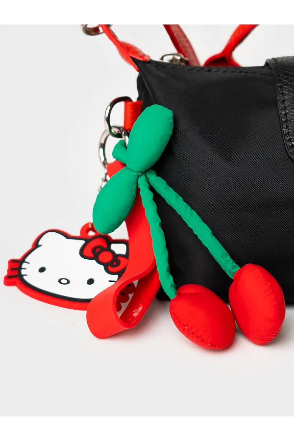 Сумка с брелоком для девочек PLAYTODAY, черный,красный - фото 2