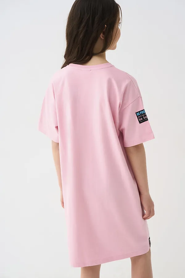 Платье трикотажное для девочек PLAYTODAY, розовый - фото 2