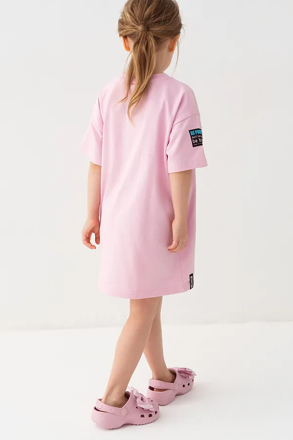 Платье трикотажное для девочек PLAYTODAY, розовый - фото 2