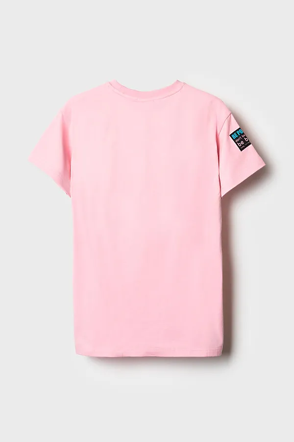 Платье трикотажное для девочек PLAYTODAY, розовый - фото 2