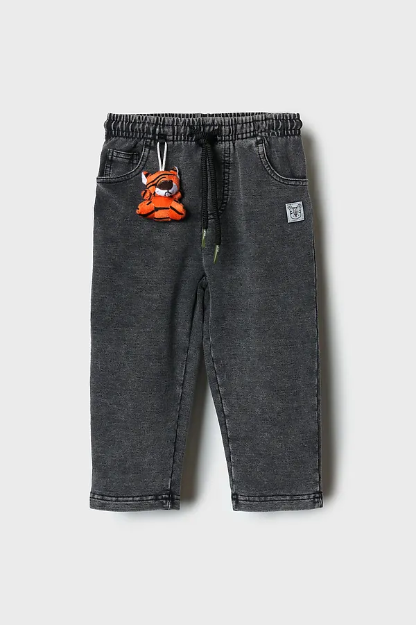 Брюки детские трикотажные для мальчиков PLAYTODAY, черный - фото 2