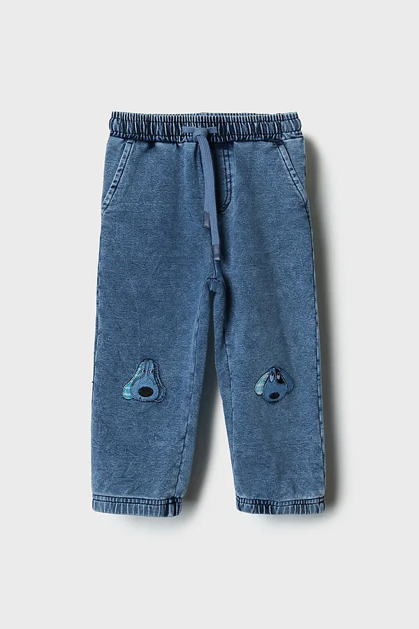 Брюки детские трикотажные для мальчиков PLAYTODAY, синий - фото 2